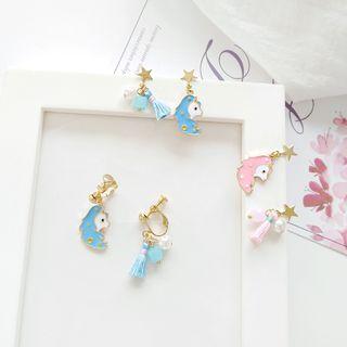 Non-matching Unicorn Drop Earring / Clip-on Earring