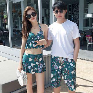 Couple Matching Printed Swim Top / Skirt / Shorts / Set