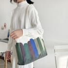 Tie-dyed Tote Bag Shoulder Bag - White - One Size