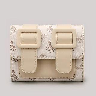 Horse Print Buckled Crossbody Bag