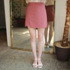 Inset Shorts H-line Wrap Miniskirt