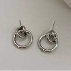 Interlocking Hoop Dangle Earring 1 Pair - Silver - One Size