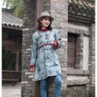 Color Block Long-sleeve Hanfu Top