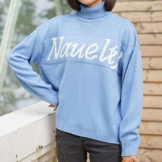 Turtleneck Sweater Blue - One Size