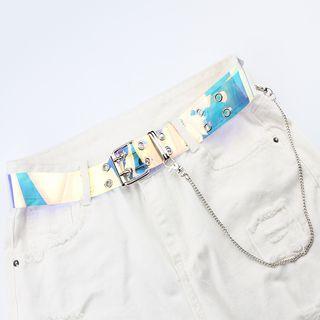 Iridescent Transparent Belt Iridescent Transparent Belt - One Size