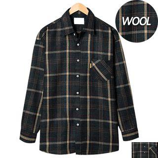 Couple Boxy-fit Wool Blend Shirt