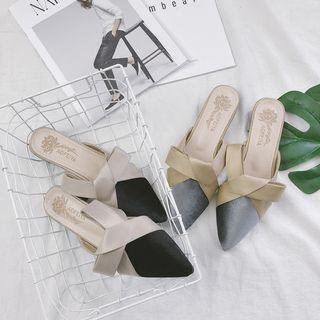 Color Block Pointed Mules