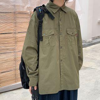 Pocket Detail Plain Shirt