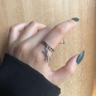 Rabbit Chain Alloy Open Ring 1 Pc - Ring - Silver - One Size