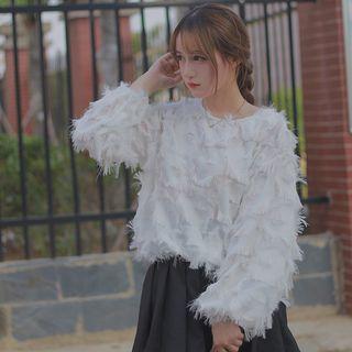 Furry Chiffon Pullover
