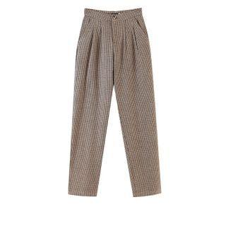 Houndstooth Straight-fit Pants