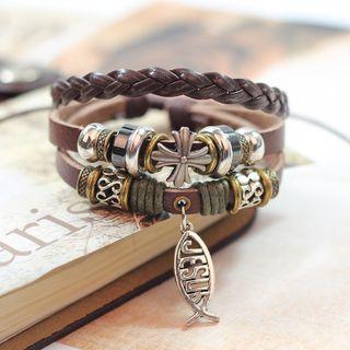 Fish Pendant Layered Bracelet
