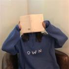 Long-sleeve Half-zip Lettering Sweater