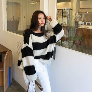 Woolen Striped Oversized Sweater
