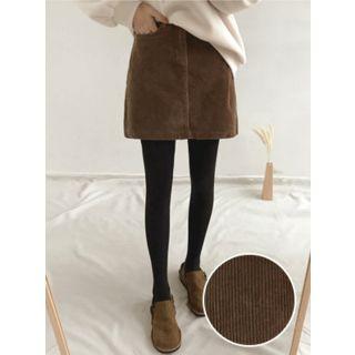 A-line Corduroy Miniskirt