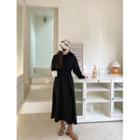 Waistband Long Hoodie Dress