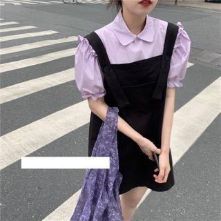 Plain Puff-sleeve Blouse / Plain Jumper Dress