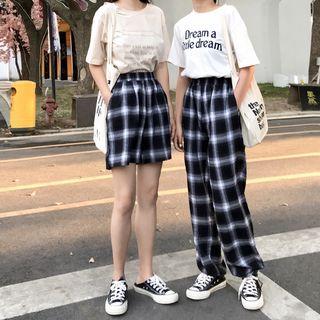 Plaid Shorts / Wide Leg Pants