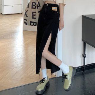 High-waist Split Skirt