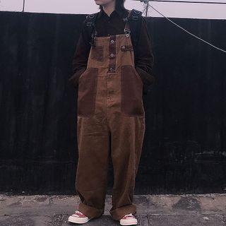 Two-tone Loose Fit Jumper Pants