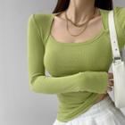 Mock Two-piece Slim T-shirt