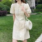 Puff Sleeve Floral Lace Dress