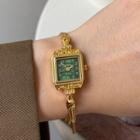 Retro Alloy Square Bracelet Watch A85 - Square - Vintage Green - One Size