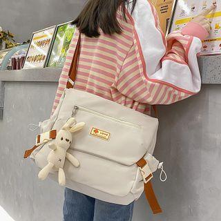 Plain Flap Snap Buckle Crossbody Bag