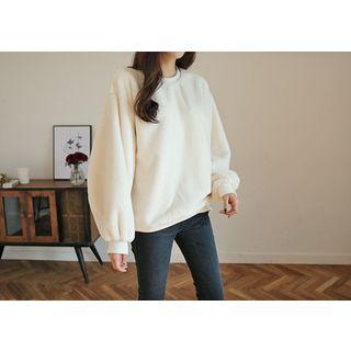 Crew-neck Furry Sweatshirt