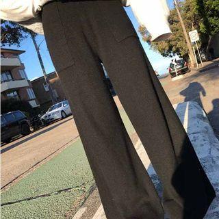 Drawstring Knit Wide Leg Pants