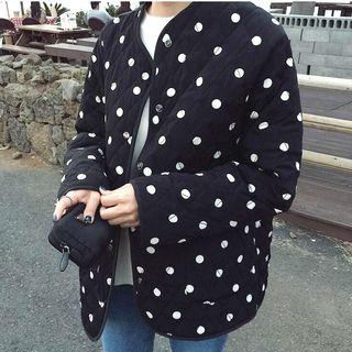 Polka Dot Jacket Black - One Size
