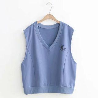 V-neck Print Vest