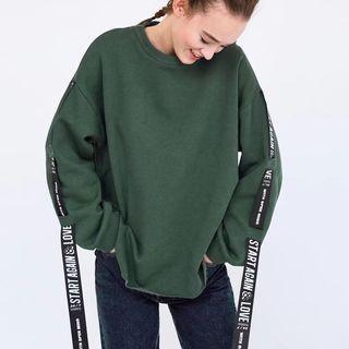 Long-sleeve Strap Accent Top