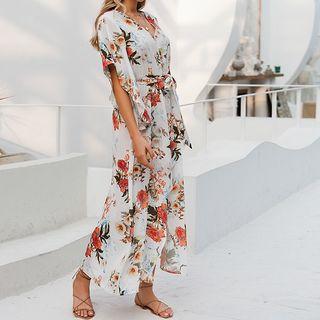Floral Printed Tie-waist Sundress