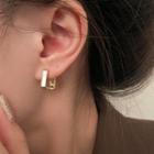 Square Shell Alloy Earring 1 Pair - Gold - One Size