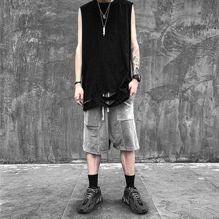 Plain Ripped Sleeveless Top