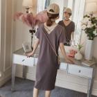 Short-sleeve Crossback T-shirt Dress