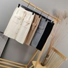 Pocket Detail Knit Straight-fit Skirt