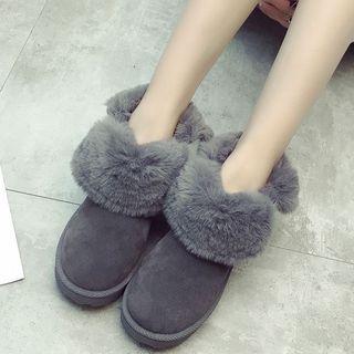 Faux-fur Snow Short Boots