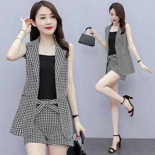 Houndstooth Vest / Shorts