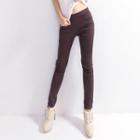 Band-waist Fleece-lined Pants