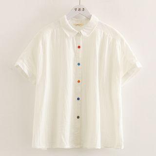 Short-sleeve Shirt White - One Size