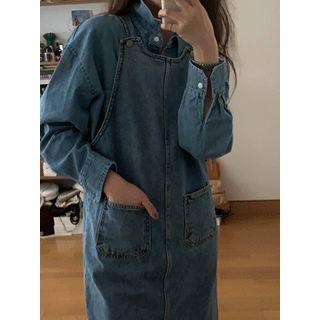 Pocket Front Denim Shirt One Size