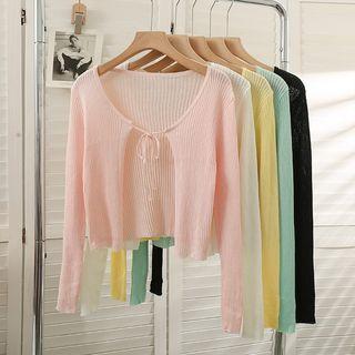 Tie-front Light Cape Top In 5 Colors