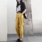 High-waist Wide-leg Cropped Pants