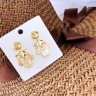 Alloy Coin Dangle Earring As Shown In Figure - One Size