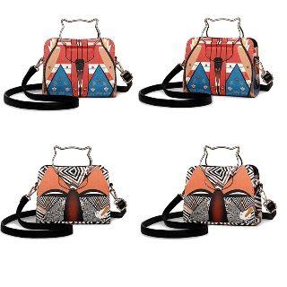 Printed Cat Handle Satchel