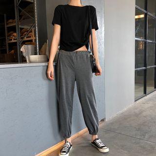 Short-sleeve Crop T-shirt / Crop Sweatpants