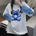 Long-sleeve Top / Elbow-sleeve Printed T-shirt
