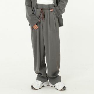 Tied Wide-leg Dress Pants